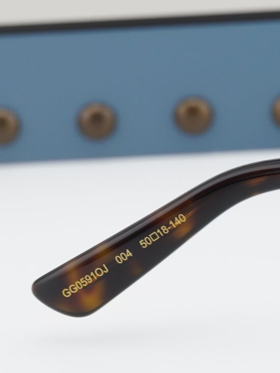 Gucci GG0591OJ 004 Oval Eyeglasses 50mm - Brown / Gold main image 5